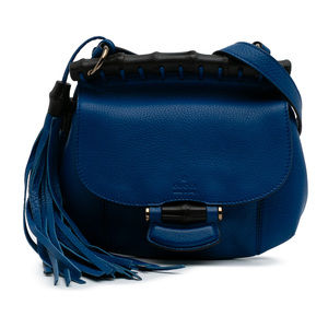 Pre-Loved Gucci Small Leather Bamboo Nouveau Fringe Crossbody